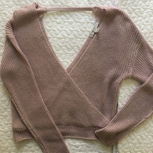 Low cut sweater